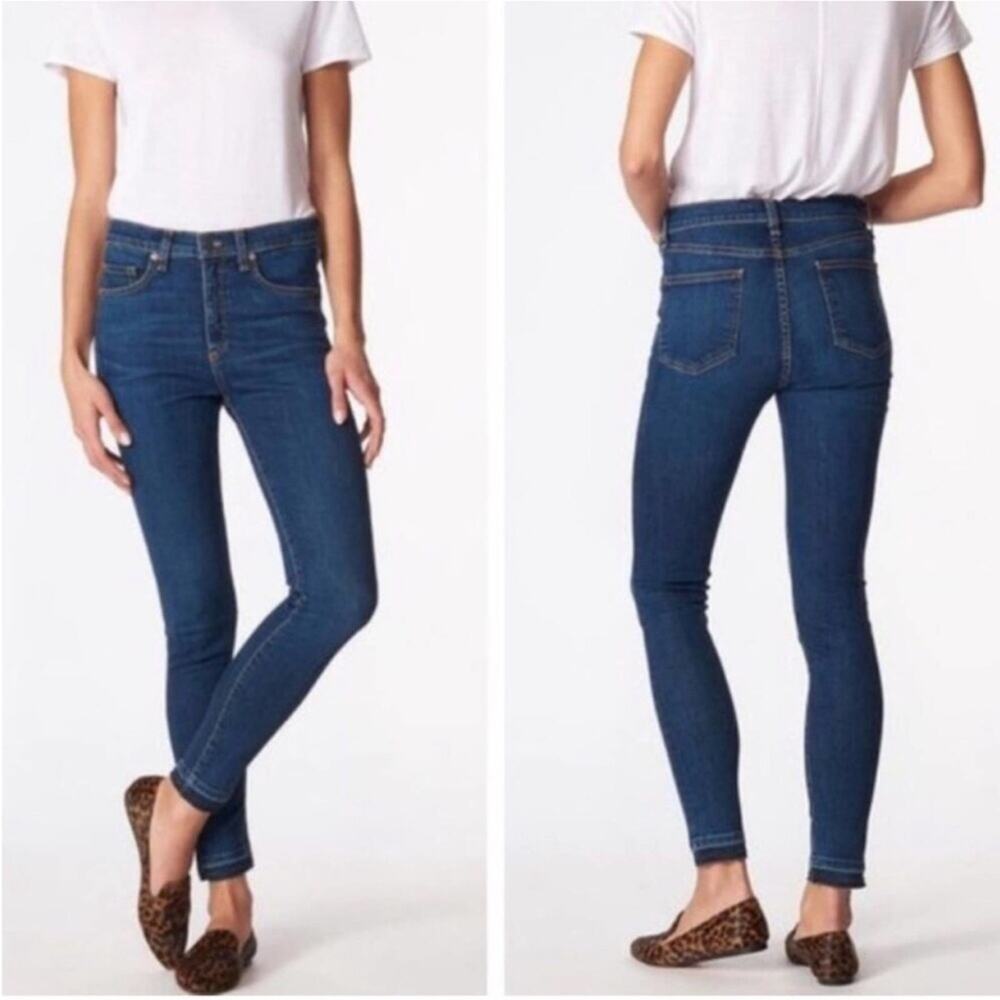 NWT Veronica Beard Kate 10” Skinny Jeans in Vintage with Fray